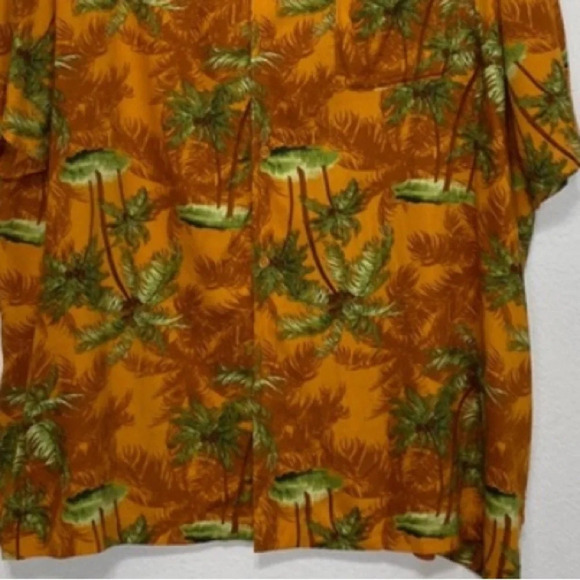 Vintage Puritan Orange Green Vacation Palm Tree Hawaiian Tropical Shirt Size XL - Picture 3 of 8